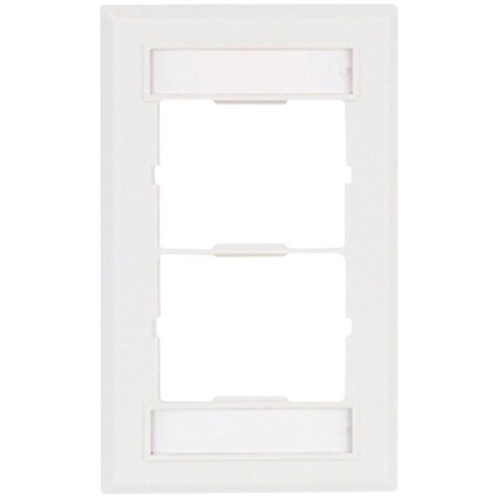 Siemon 2-PORT FLUSH MOUNT UNLOADED, SINGLE GANG FOR 2 CT COUPLERS, IVORY CT4-FP-20